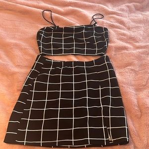Two piece skirt, and top set